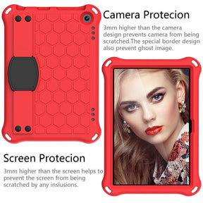 Hive Kindle Fire HD8/HD8 Plus (2020) Tablet Case Durable Stand Cover With Shoulder Strap-RedBlack