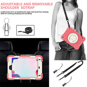 iPad Case For iPad Mini 4/5 with 360¡ãSwivel Stand-Begonia Red