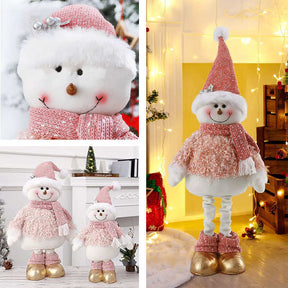 39Inch Stractable Snowman Doll Standing Plush Decorations