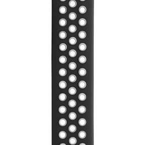Sports Breathable Silicone Solo Loop Watchband for Apple Watch Series 6/5/4/3/2/1/SE-BlackWhite