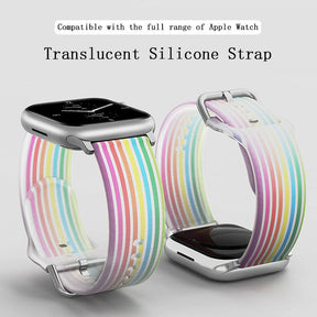 Jelly Silicone Sports iWatch Band for Apple Watch Series 8/7/6/5/4/3/2/1/SE-09