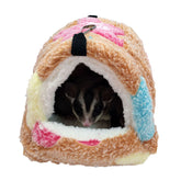 Warm Hamster Plush Bed Hanging Hammock Nest-StarfishYellow