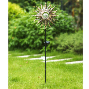 Garden Hollow Solar LED Light Waterproof Metal Decorative Pile Suitable for Walkways Courtyards Sunshades