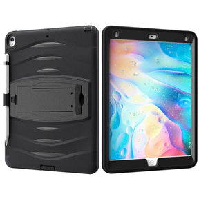 Shock Wave Kickstand Case Anti-Fall Protection With Pencil Holder For 10.5inch iPad Air3/iPad Pro10.5-Black