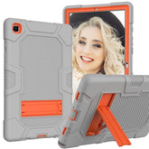 B3 Robot Tablet Case Silicone Shockproof Protective Stand Cover For Samsung Galaxy Tab A7 10.4 T500/T505/T507/T505N(2020)-Gray&Orange
