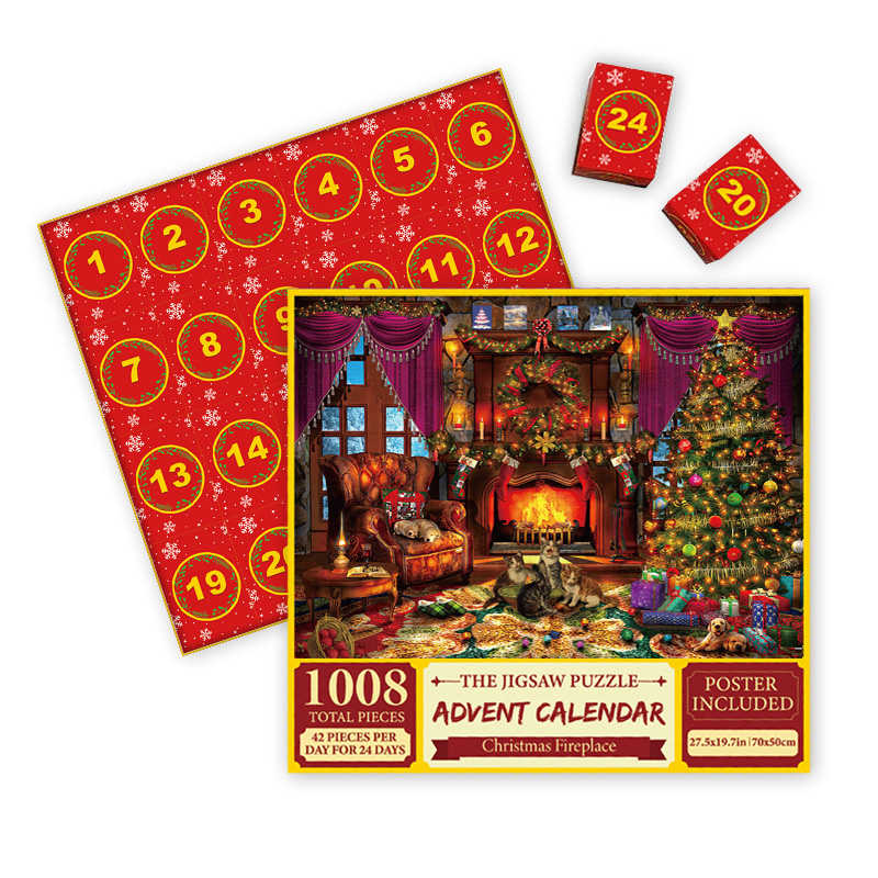 Advent Calendar 2023 Christmas Jigsaw Puzzles Countdown Calendars in 24 Boxes-G