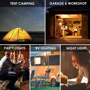 Portable LED Camping Light for Warehouse Fishing WarmWhite-Dimming Light