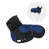 Reflective Waterproof Windproof Dog Coat Cold Weather Warm Jacket-Blue
