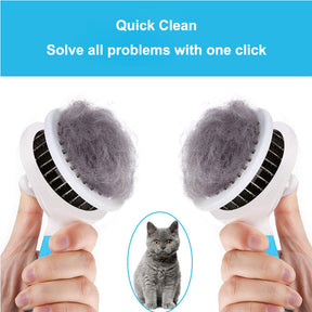 Pet Self-Cleaning Slicker Brushes for Shedding Grooming Removes Loose Undercoat-Blue