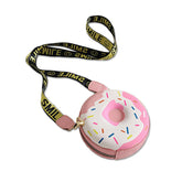 Womens Doughnut Crossbody Purse PU Shoulder Bag-Pink