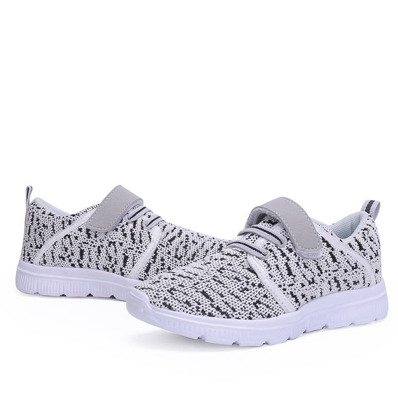 Kids Lightweight Breathable Running Sneakers Sport Casual Shoes for Boys Girls-Grey