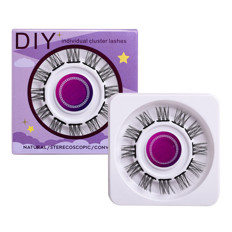 12 Clusters DIY Natural Eyelash Wispy Light 3D Effect Individual Lashes-W07