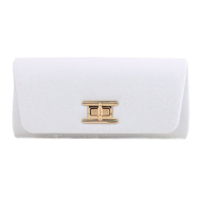 Elegant Fashion Clutch Purses Magnetic Square Bag for Womens-Silver