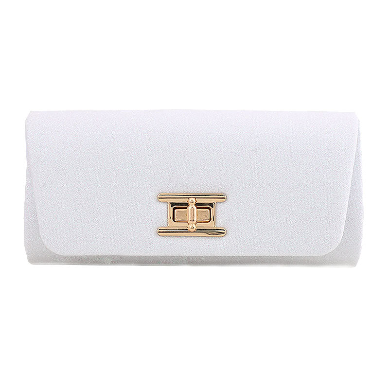 Elegant Fashion Clutch Purses Magnetic Square Bag for Womens-Silver