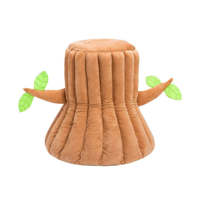 Stump Shape Cozy Pet Bed Warm Sleeping Bed for Cats and Puppy-Coffee