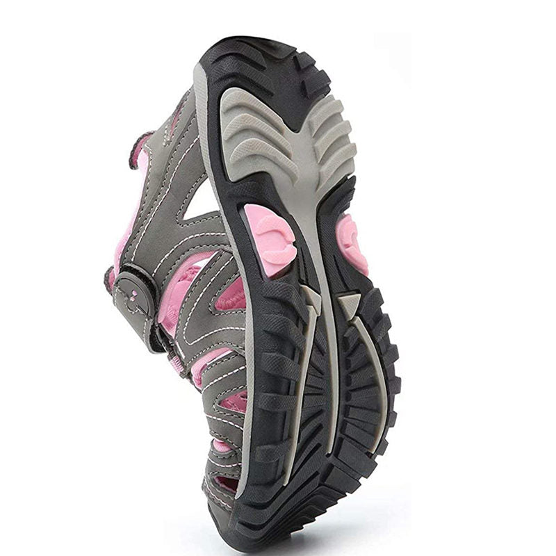Boys Girls Sport Water Sandals Closed-Toe Outdoor Non-slip Flat-Pink