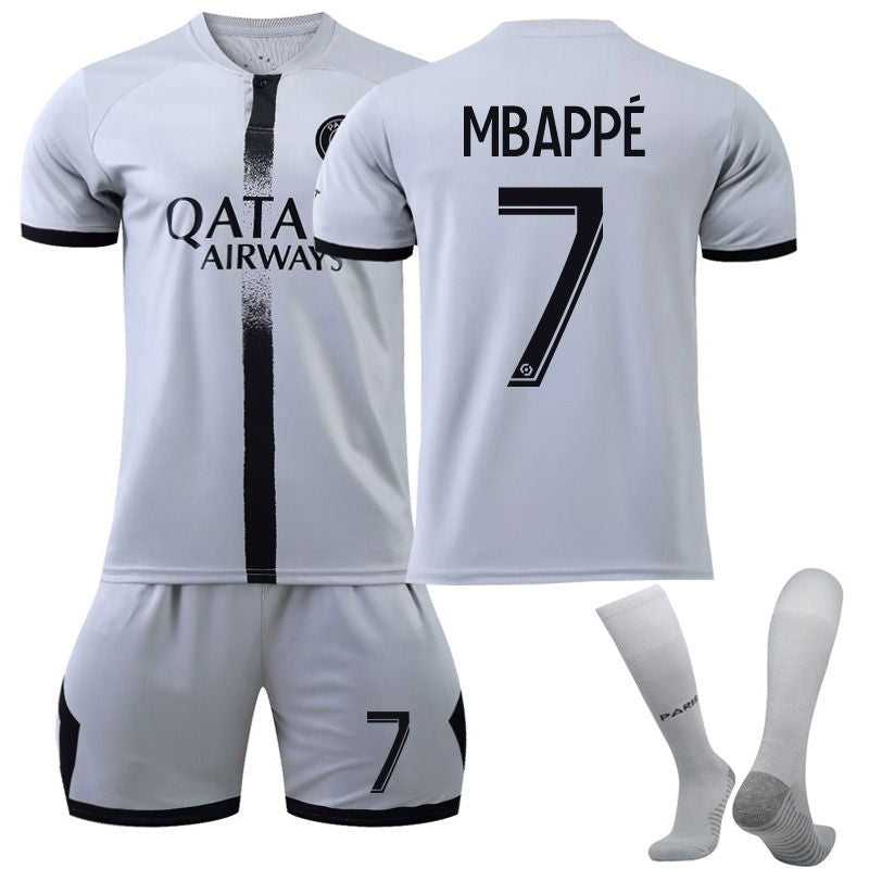 MBAPPE #7 Paris F.C Away Jersey 2022/23 Soccer Jersey Kit Football T-shirt Set For Adult Kids