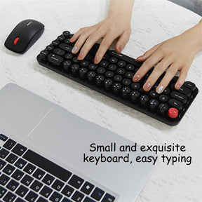 Wireless Keyboard and Mouse Set Combo 2.4G for Laptop Desktop-IDou-Rock Black