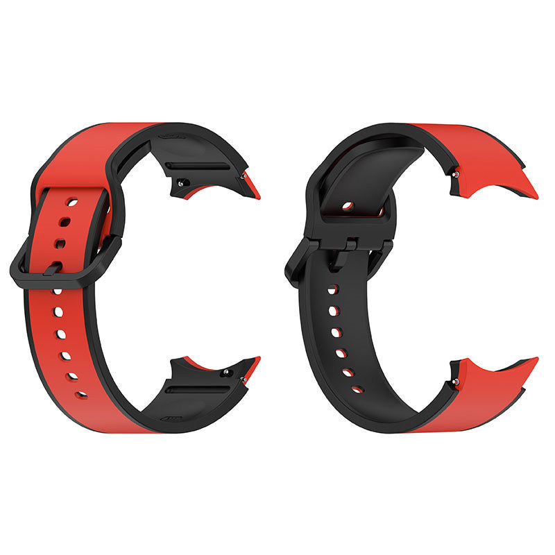 20mm Two Tone Silicone Sports Strap for Samsung Galaxy Watch 5-RedBlack