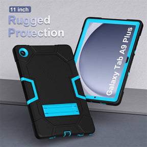 Silicone Tablet Case with Stand for Samsung Galaxy Tab A9 Plus 2023-BlackBlue