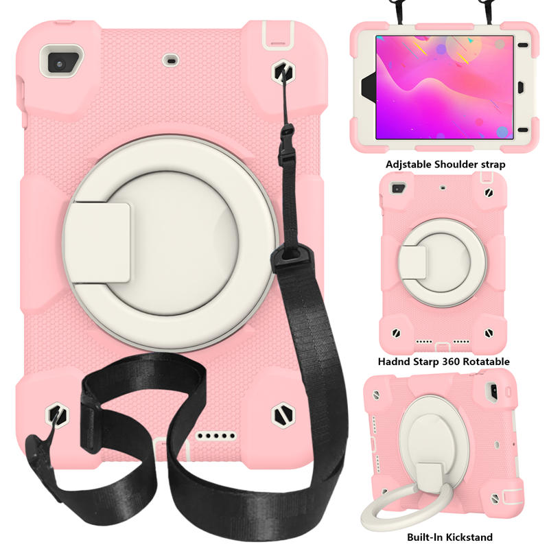 iPad Case For iPad Mini 4/5 with 360¡ãSwivel Stand-Cherry Blossom Powder