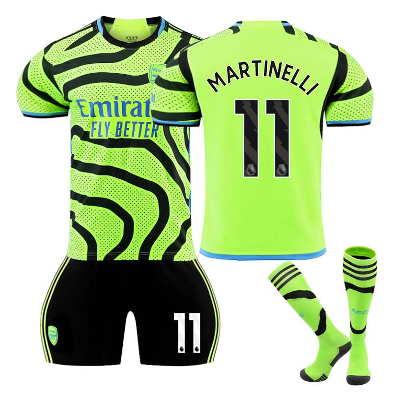 Arsenal F.C. Home Jersey MARTINELLI #11 Soccer Jersey Kids Adult 3Pcs Jersey Kits