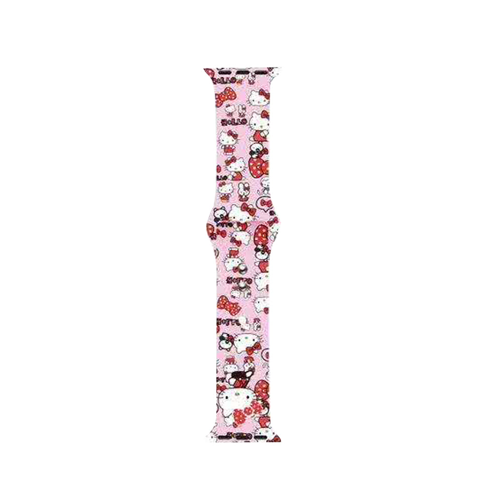 Color Printing Silicone Watch Band For Apple Watch SE/6/5/4/3/2/1(Cat)