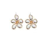 Women Crystal Flower Stud Hypoallergenic Earrings