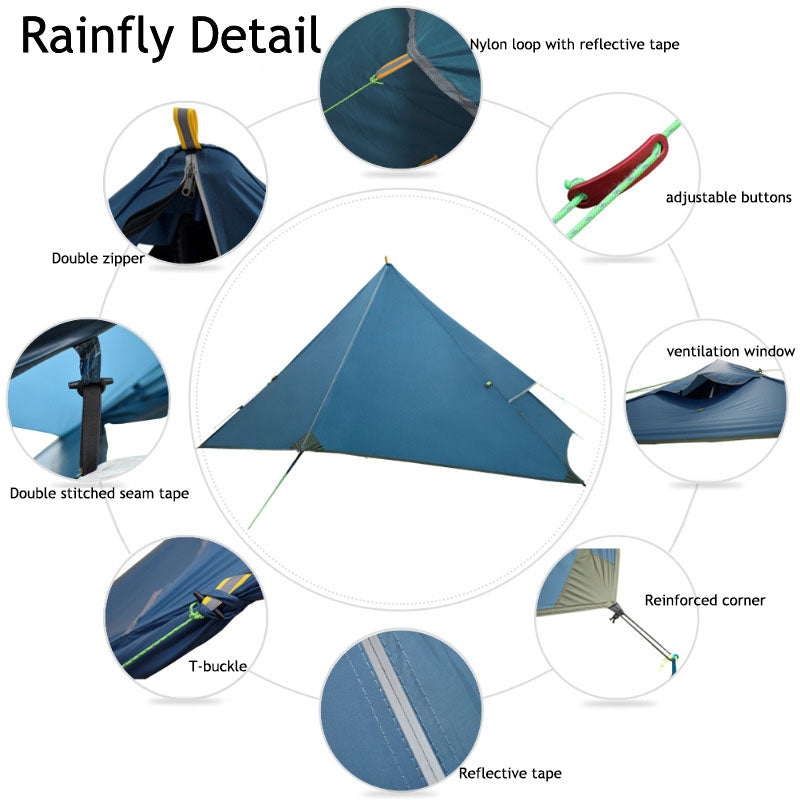 Ultralight Tent 1 Person Backpacking Tent Waterproof for Camping Outdoor Travel