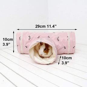 Guinea Pig Tunnels and Tubes Collapsible 3 Way Hideout-Pink