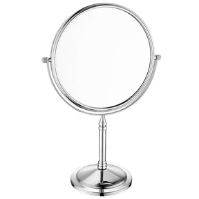 6in Standing Mirror Dual-Sided Magnifying Makeup Mirror-Nickel