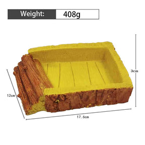 Reptile Food Bowl Habitat Breeding Box for Amphibians-GD019