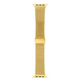 Fashion Magnetic Band Mesh Loop Metal Adjustable for Apple Watch-Gold