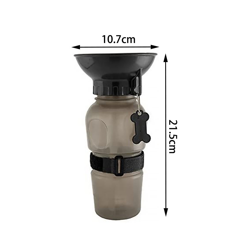 Pet Dog Extrusion Portable Water Fountain Leak-Proof Drinking Bottle-Brown