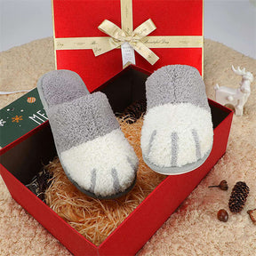 Memory Foam Unisex Slippers Comfortable Cute Animal Soft Shoes-Grey