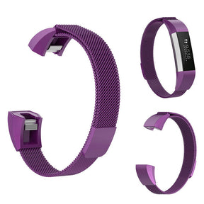 Magnetic Milanese Stainless Steel Strap  For Fitbit Alta/Alta HR Fashion Accessorie-Purple