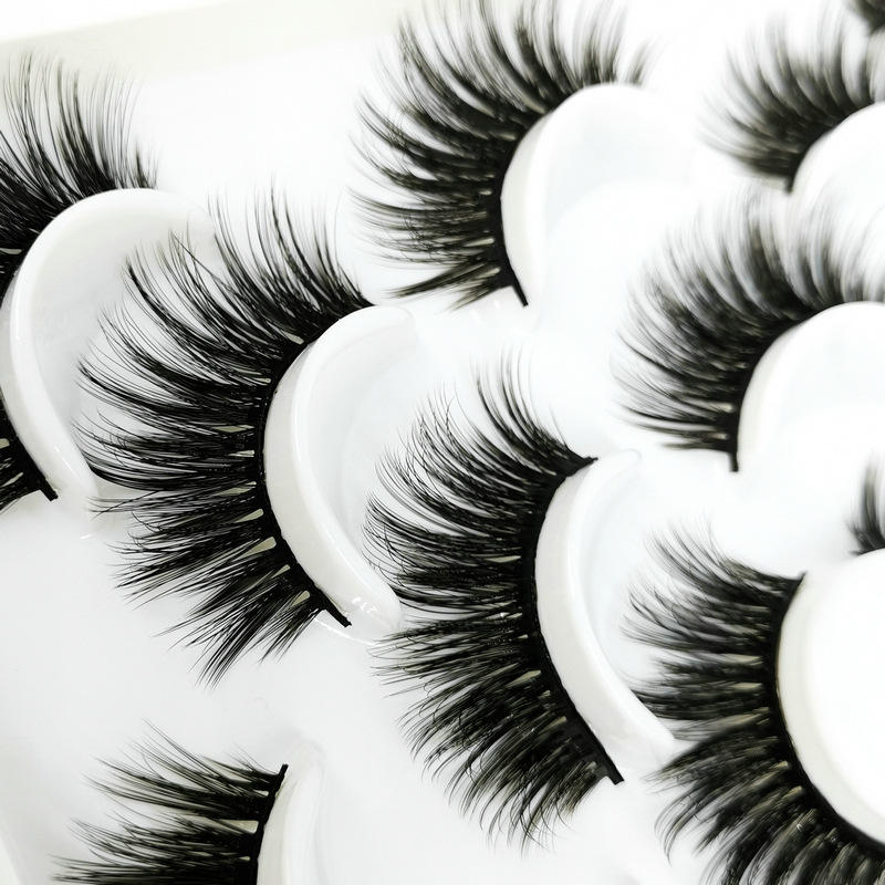 10 Pairs 3D False Eyelashes Reusable Wispy Cat Eye Natural Look Lashes-116