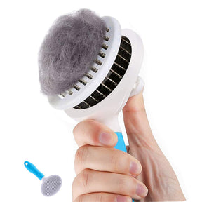 Pet Self-Cleaning Slicker Brushes for Shedding Grooming Removes Loose Undercoat-Blue