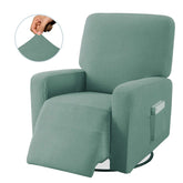 Recliner Stretch Sofa Slipcover Sofa Cover 4-Pieces Furniture Protector Couch Soft-Cyan