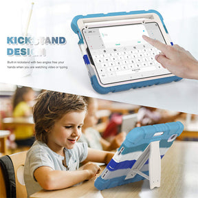 KingKong iPad Case For iPad Mini 6 Three-Layer With Holder-ColourfulBlue