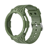 TPU Rugged Watchbands with Protective Case for Samsung Galaxy Watch 5 Pro 45mm Watch 4-Green