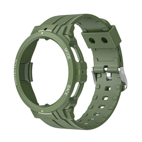 TPU Rugged Watchbands with Protective Case for Samsung Galaxy Watch 5 Pro 45mm Watch 4-Green