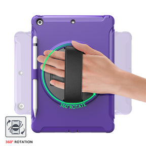 Spider Man 3-Layer Multi-Function Case With Pencil Holder For New iPad 10.2/2019 iPad 7-Purple