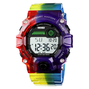 Kids LED Sports Watch Waterproof Digital Electronic Military Watches-MixedColor2