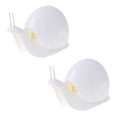 2 Pack Cute Snail Soap Dispenser for Kitchen Bathroom Accessories-White