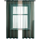 2 Panels Sheer Voile Rod Pocket Elegance Curtains for Living Room Bedroom-49