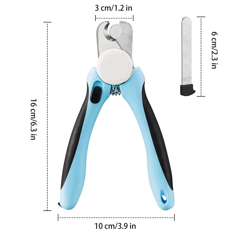 Dog & Cat Pets Nail Clippers and Trimmers - with Safety Guard to Avoid Over Cutting-Blue