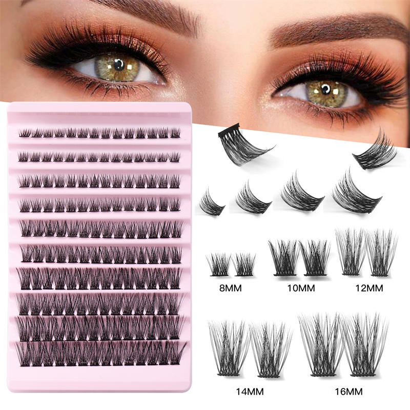 DIY Lash Clusters 112 Clusters False Eyelash Extensions Natural Look Fluffy Wispy Eyelashes (Cirrus,8-16mm Mix)