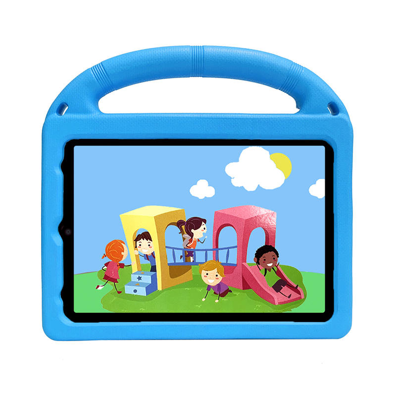 Wheel iPad Case For iPad Mini 6 Shockproof Stand Cover With Handle Stand-Blue