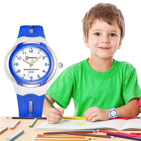 Kids Waterproof Learning Time Wrist Watch-DarkBlue